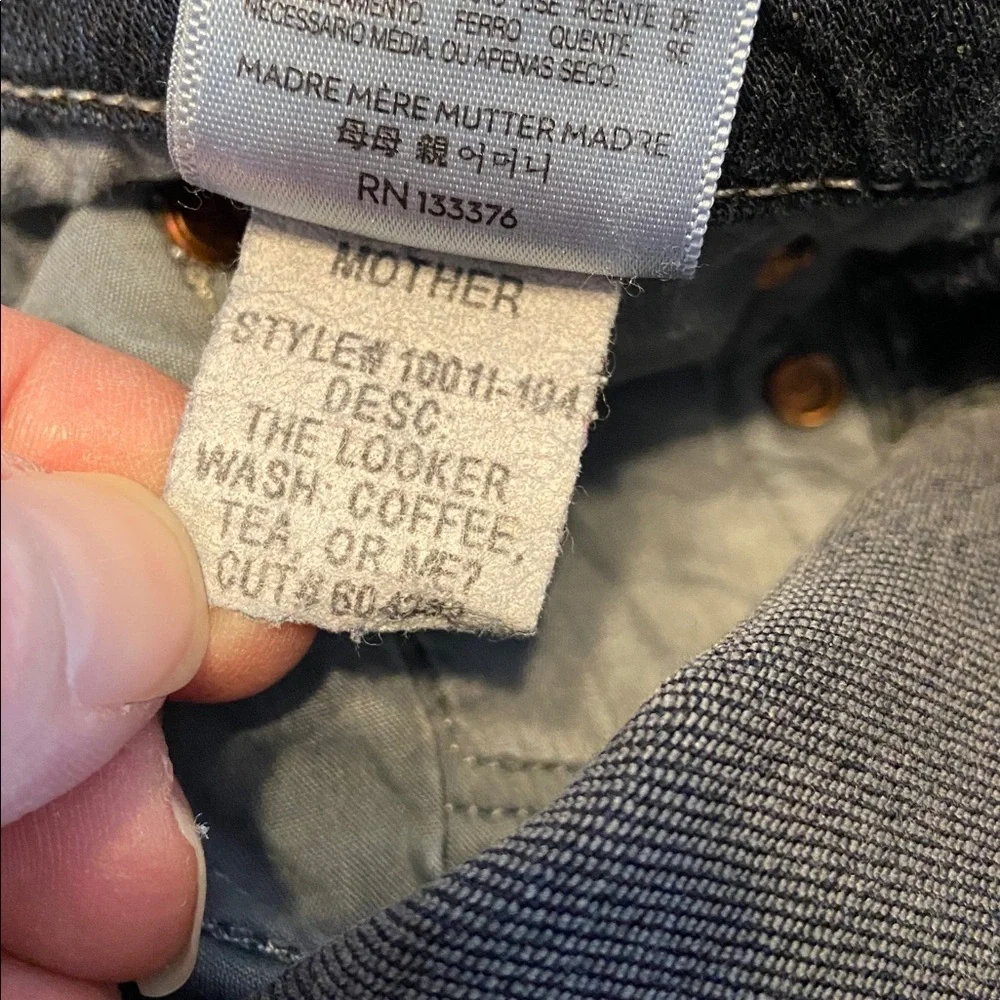 MOTHER ‘The Looker’ Ankle Coffee Tea or Me Wash Size 26 x 28” Designer - Picture 10 of 14